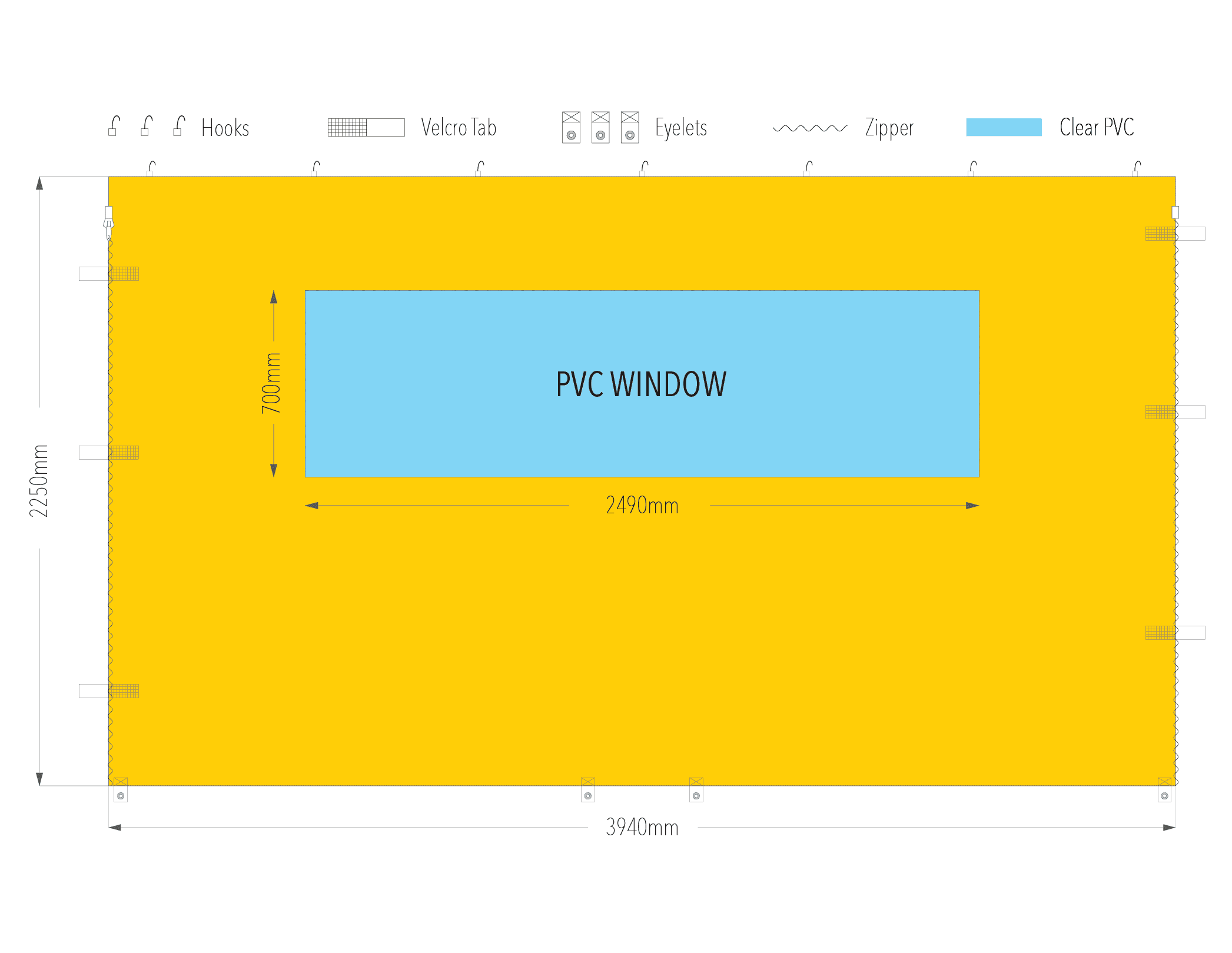 4m pvc window wall diagram